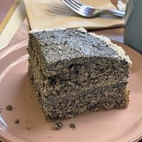 Black sesame cake  at Sunshine Parlour in Seoul
