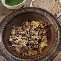 Best plate of the night: polenta with plum chutney and hazelnuts at Restaurant Nolla in Helsinki