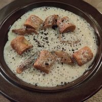 Vegan gnocchi at Restaurant Nolla in Helsinki