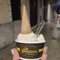 Helado de avellanas con stevia at Sa Gelateria in Mallorca