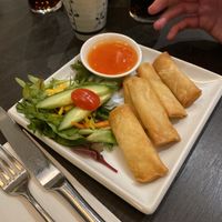 thai spring rolls  at The Tea House in Falkirk