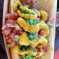 Chicago style dog  at Walt Disney World - Casey's Corner in Lake Buena Vista