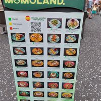 Menu / green for vegan dishes at Momoland in Gran Canaria