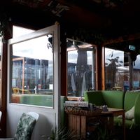 Inside looking towards the garden/beach area at De VerbroederIJ in Amsterdam