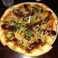 vegan pizza at The Railway Hotel in Southend-on-sea