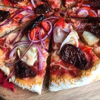 huge pizzas at The Railway Hotel in Southend-on-sea