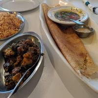 Eggplant Masala and Masala Dosa at The Vegetarian in St Croix Falls
