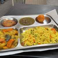 vegan thali (9€)  at Namastè Indian Tandoori Food in Cagliari