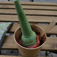 Strawberry and chocolate at 269 Fast Vegan Food in Crete