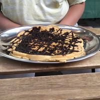 Waffle with oreo an chocolate sirup at 269 Fast Vegan Food in Crete