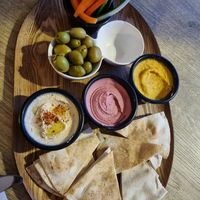 Most delicious hummus at Basal Grill & Beach in Gran Canaria
