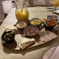 hummus trio   at Basal Grill & Beach in Gran Canaria