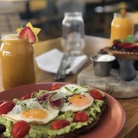 Avocado toast, can be asked without egg  at Ojo de Agua in Mexico City