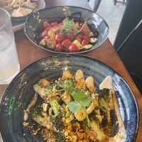 Side dishes - Fried Broccoli and Caprese salad  at La Cantina in Tauranga