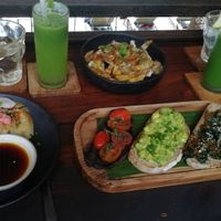 Poutine fries, gyoza, toast in three ways at Titi Batu in Ubud