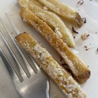 The nastiest chips 🍟 on the planet.  at Titi Batu in Ubud