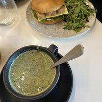 Matcha latte and sausage nutty at MADE Wellness Centre in Stone