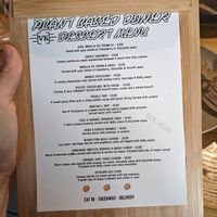 Dessert menu at VK Plant Based Diner in Waterlooville