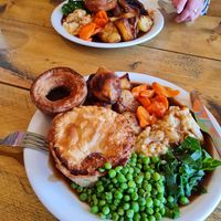 'Steak' & Ale pie and Seitan 'Roast Chicken' at VK Plant Based Diner in Waterlooville