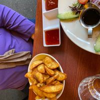 Wedges minus sour cream  at Cafe Cavallino in Carlton