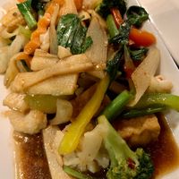 Thai basil stir fried with tofu at Kin Kao in Aberdeen