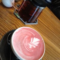 Beetroot and cacao latte 😋 at Divine Coffee House in Nottingham