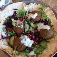 Falafel flatbread £9 at The Crimson Tree in Nottingham