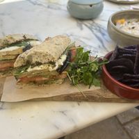 You have to try the violet sweet potatoes! Yummy!  at Josephine's Coffee in Attard