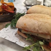 Kimchi artichoke sandwich. at Josephine's Coffee in Attard