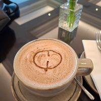 Hot chocolate with cashew milk at Josephine's Coffee in Attard