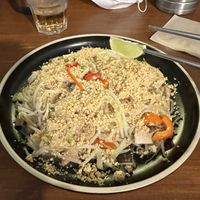 Stir fried noodles with bean based meat replacement  #Veganuary at Go Thai - 고타이 in Seoul