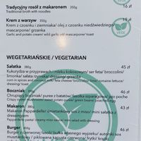 Menu at Restauracja Dwa Noże in Ustron