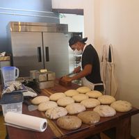 Homemade sourdough bread at Cumbre Masa Madre in Cali