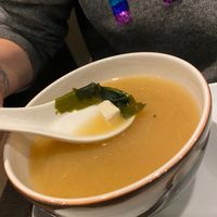 Miso soup with seaweed, tofu and spring onions  at MAD - Kirei - T4 in Madrid