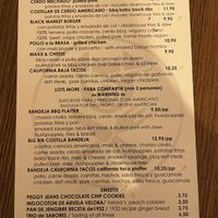 Menu #1  at Black Market BBQ in Denia