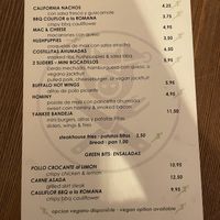 Menu #2  at Black Market BBQ in Denia