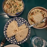 Babaganoush and hummus at Strawberry Moon in Miami Beach