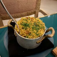 Saffron rice at Strawberry Moon in Miami Beach