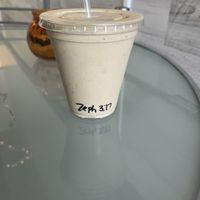 Dad’s Banana Pudding Smoothie (I added PB). Best smoothie EVER!!! Also, love the inspirational bible verses    at The Squeeze Juice Bar and Vegan Eatery in Vicksburg