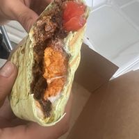 Breakfast burrito has sweet potato in it!? How have I never thought of this before, top notch  at The Squeeze Juice Bar and Vegan Eatery in Vicksburg