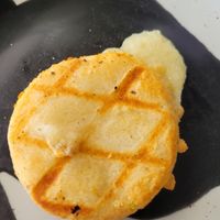 arepa de queso at Fit Choices in Cartagena