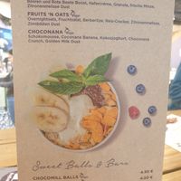 Menu, sweets at Natoo in Frankfurt