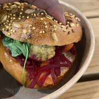 Falafel burger  at Natoo in Frankfurt