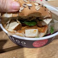 Asian Burger, salad was seperated 🤷‍♀️  at Natoo in Frankfurt