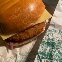 New * faux Turkey Christmas burger at Leon in Cobham