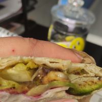 Palestinian vegi sandwich  at Vegan Spectrum مطبخ الطيف النباتي in Amman