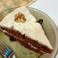 Vegan carrot cake at Vegan Spectrum مطبخ الطيف النباتي in Amman