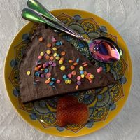 Chocolate cake   at Vegan Spectrum مطبخ الطيف النباتي in Amman