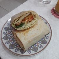 Cheezburger wrap at Vegan Spectrum مطبخ الطيف النباتي in Amman