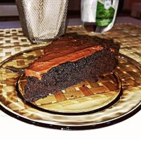 Vegan peanut butter & chocolate brownie at Vegan Spectrum مطبخ الطيف النباتي in Amman